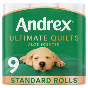 Andrex Ultimate Quilts Aloe Toilet Rolls x9 - British product