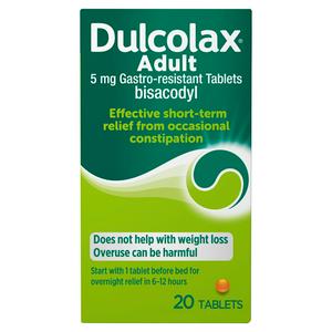 Dulcolax Adult Constipation Relief Laxative Tablets 20 - British product