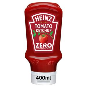 Heinz Tomato Ketchup Zero Added Sugar & Salt 400ml, UK version