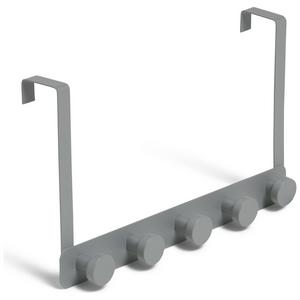 Habitat Over Door Set 5 Grey Chrome Hooks, UK version