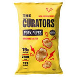 The Curators Original Salted Pork Puffs 75g, imported from the UK
