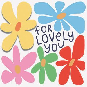 Sainsbury's Rainbow Flowers Greeting Card 15.9cm (British brand)