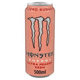 Monster Ultra Peachy Keen energy drink 500ml, imported from the UK