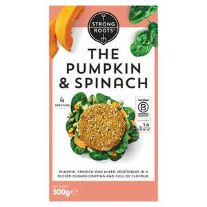 Strong Roots pumpkin spinach burger 300g (British brand)