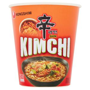 Nongshim Kimchi Ramyun Cup Noodle Soup 75g, imported from the UK