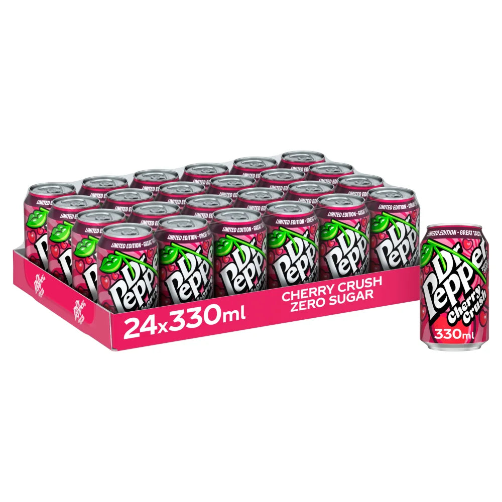 Dr Pepper Zero Cherry Crush 24 x 330ml - British product