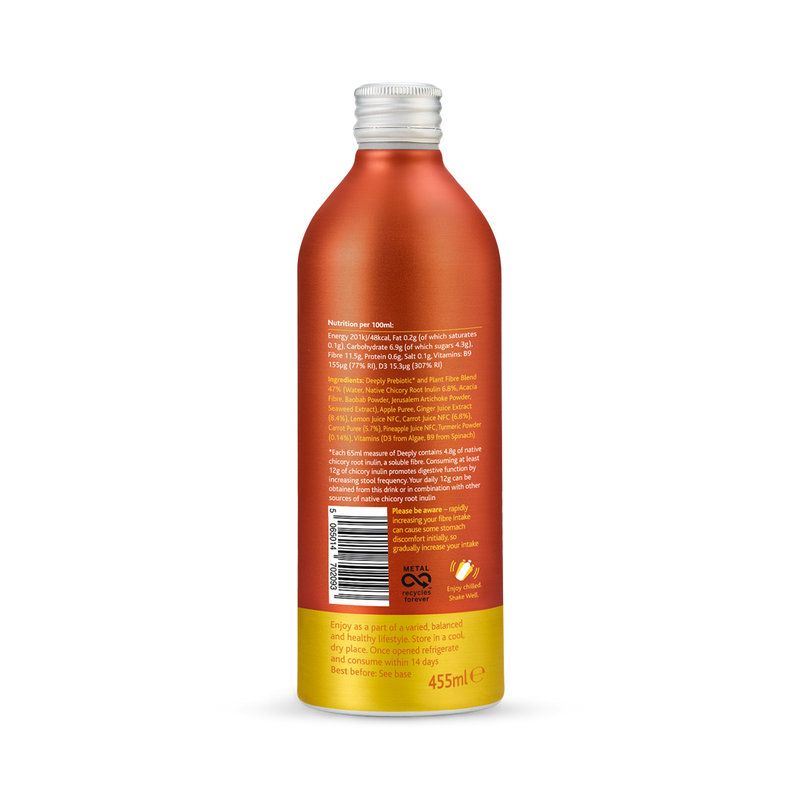 Prebiotic Gut Health Food with Carrot, Ginger, and Turmeric 455ml