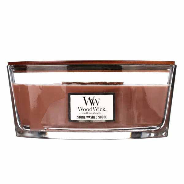 Woodwick Ellipse Stone Washed Suede Candle 16oz