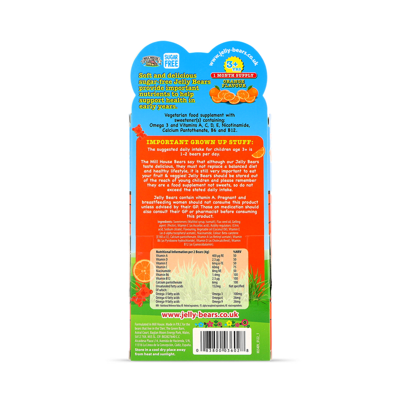 Jelly Bears Omega 3 Orange Fruit Bear 60 Chewables
