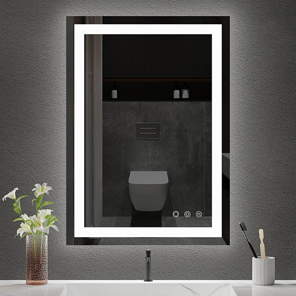 LED Bathroom Vanity Mirror with Anti-Fog Touch Controls, 140x70cm