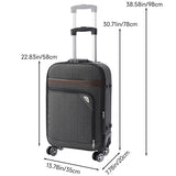 20-Inch Softshell Expandable Travel Suitcase with Combination Lock