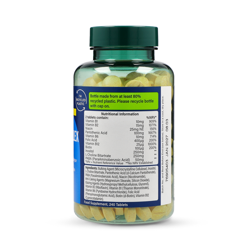 High Strength Complete Vitamin B Complex Tablets 240 Count