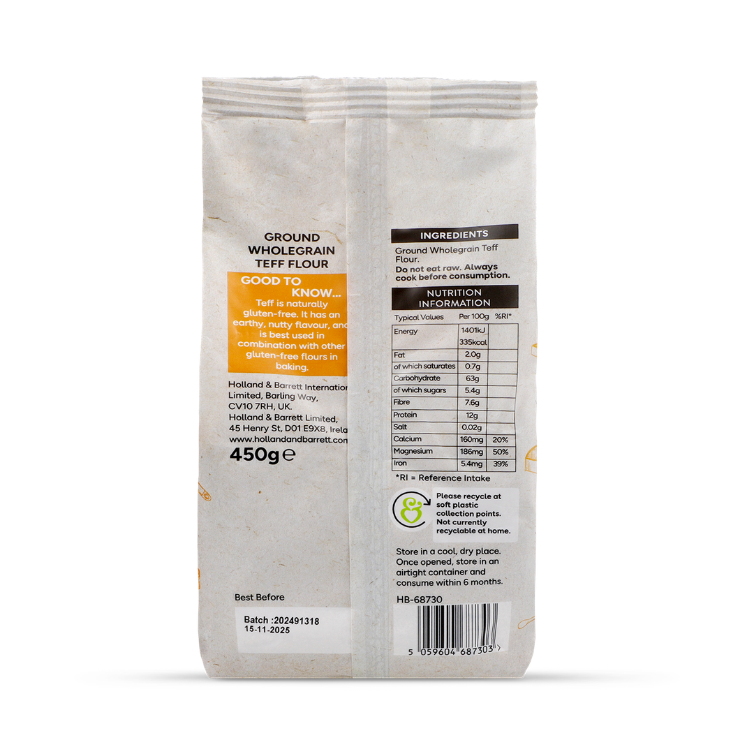 Gluten-Free Brown Teff Flour 450g