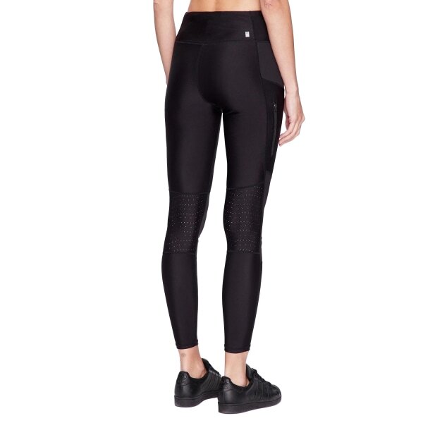 Women's Polyester-Elastane Tech Leggings with Colour Block Design, Size 14R