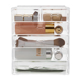 Livingandhome Transparent Makeup Organizer with 6 Drawers