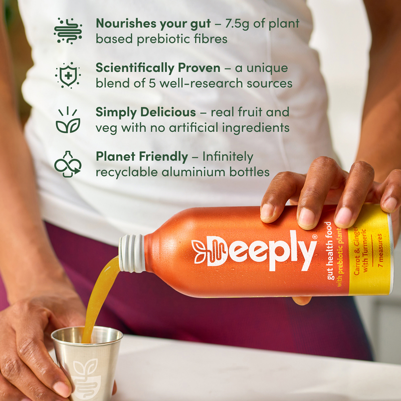 Prebiotic Gut Health Food with Carrot, Ginger, and Turmeric 455ml