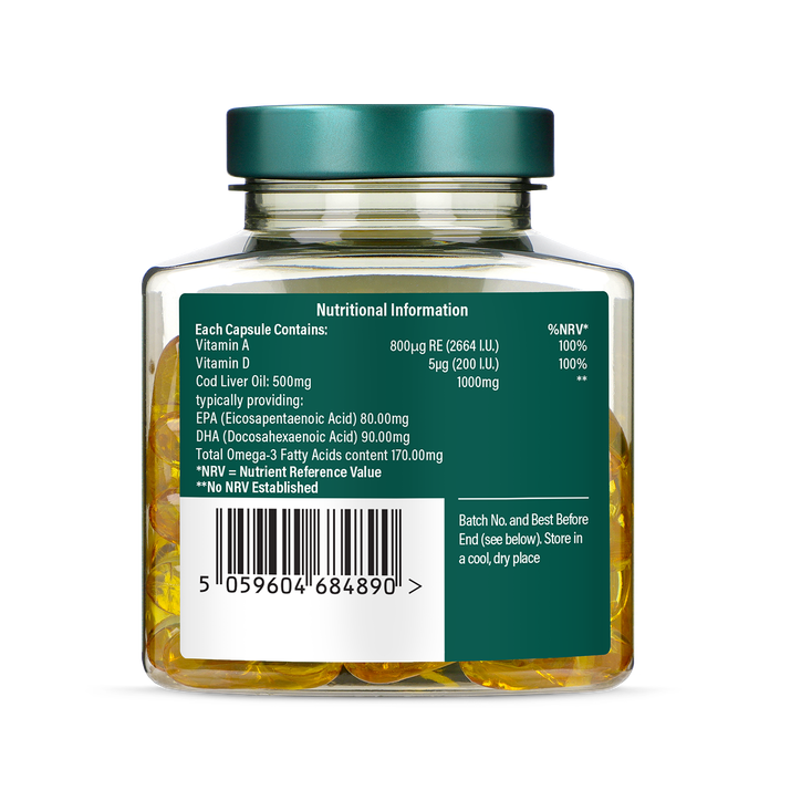 Holland  Barrett Pure Cod Liver Oil 1000mg 60 Capsules