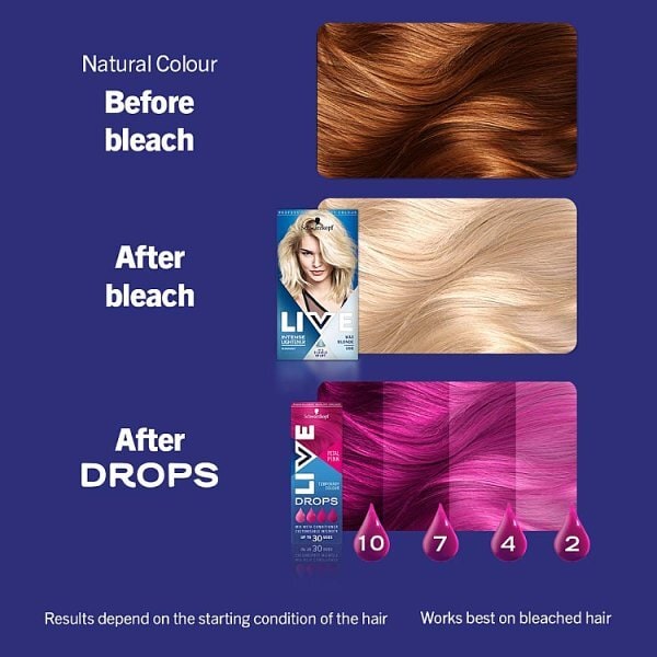 LIVE Drops Semi-Permanent Petal Pink Hair Dye 30ml