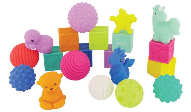 Infantino Playtime Pals &amp;amp; Sensory Shapes Activity Toy Set