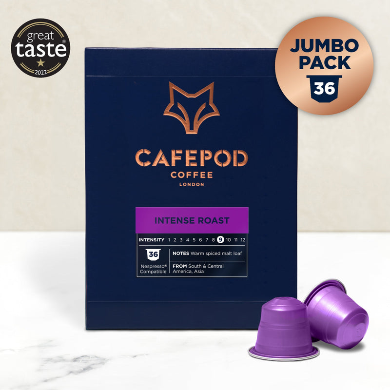 Intense roast coffee pods 36 pod pack, UK version