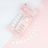 Invogue Classic White Square Nails (24 Pieces)