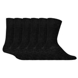 IOMI Mens 6 Pairs Non Elastic Diabetic Socks 12-14 UK Black / 6EA