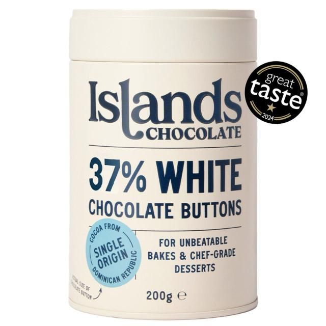 Islands Chocolate 37% White Chocolate Buttons   200g