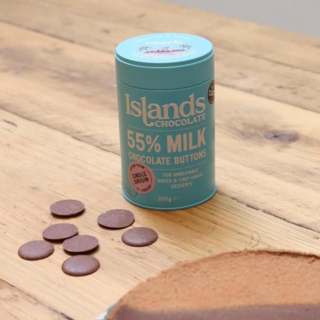 Islands Chocolate 55% Milk Chocolate Button Tin   200g