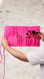 Makeup Brush Wrap - Fluoro Pink Makeup Brush Storage