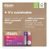 itson Itspower 8 AAA Alkaline Battery   8 per pack