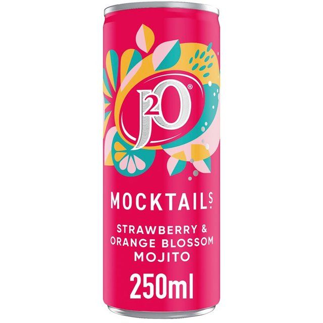 J2O Strawberry &amp;amp; Orange Blossom Mojito Mocktail   250ml