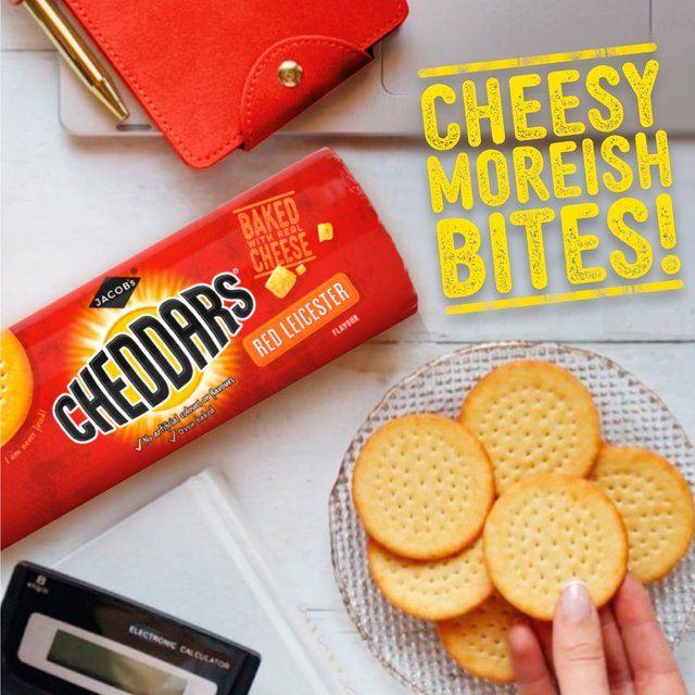 Jacob's Cheddars Red Leicester Flavour Cheese Biscuits   150g