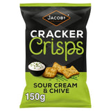 Jacob's Cracker Crisps Sour Cream &amp;amp; Chive Snacks Sharing Bag   150g
