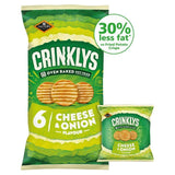 Jacob's Crinklys Cheese &amp;amp; Onion Multipack Snacks   6 per pack