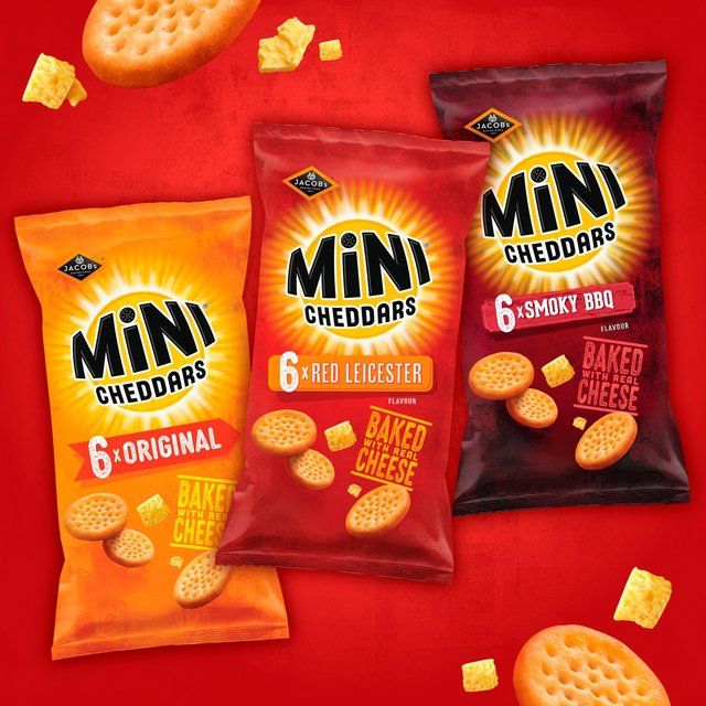 Jacob's Mini Cheddars Red Leicester Multipack Snacks   6 per pack