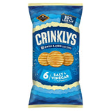 Jacobs Crinklys Salt &amp;amp; Vinegar 30% Less Fat Baked Snacks Multipack   6 per pack