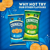 Jacobs Crinklys Salt &amp;amp; Vinegar 30% Less Fat Baked Snacks Multipack   6 per pack