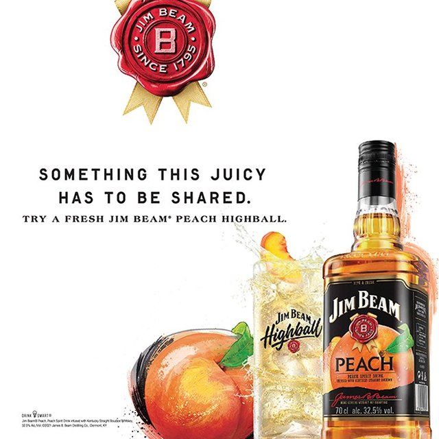 Jim Beam Peach Kentucky Bourbon Whiskey   70cl