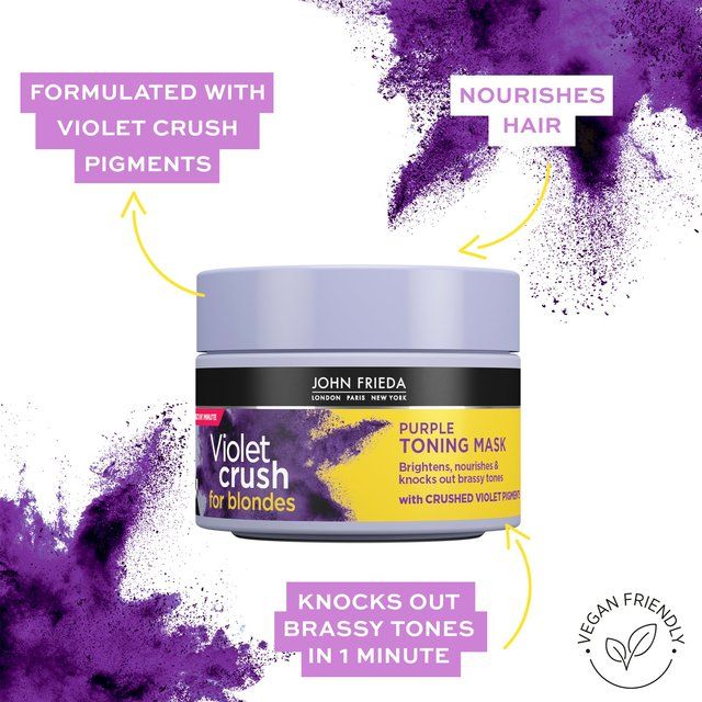 John Frieda Blonde Violet Crush Purple Toning Hair Mask   250ml