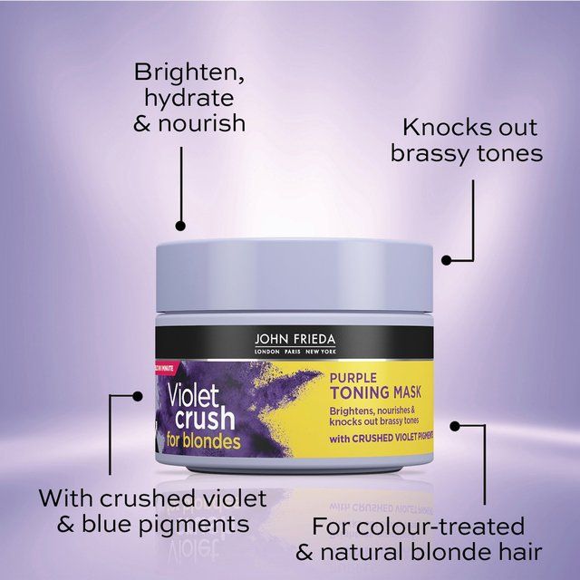 John Frieda Blonde Violet Crush Purple Toning Hair Mask   250ml