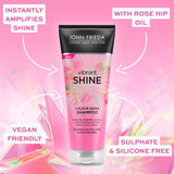 John Frieda Vibrant Shine Weightless Colour Shine Shampoo   250ml