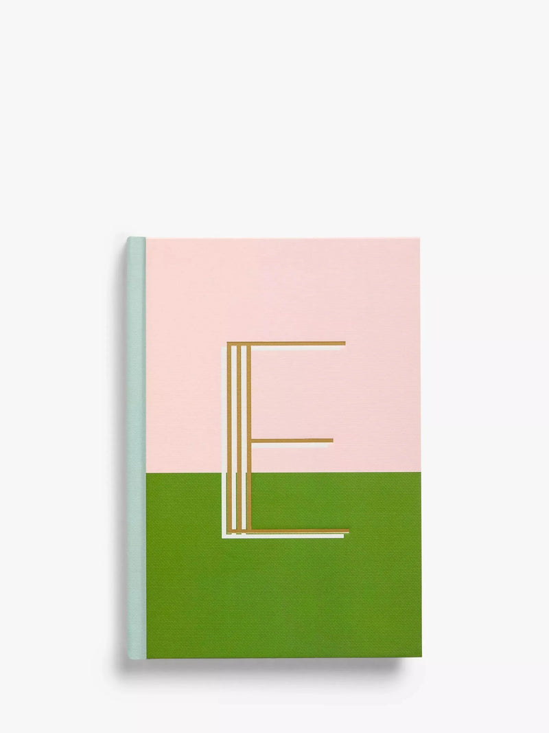 John Lewis A5 Colour Block Initial Notebook