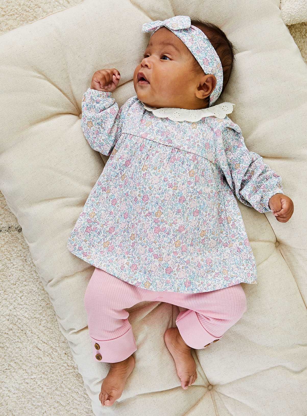 JOJO MAMAN B&amp;Eacute;B&amp;Eacute; 3 Piece Ditsy Floral Tunic &amp;amp; Leggings Set 18-24 months