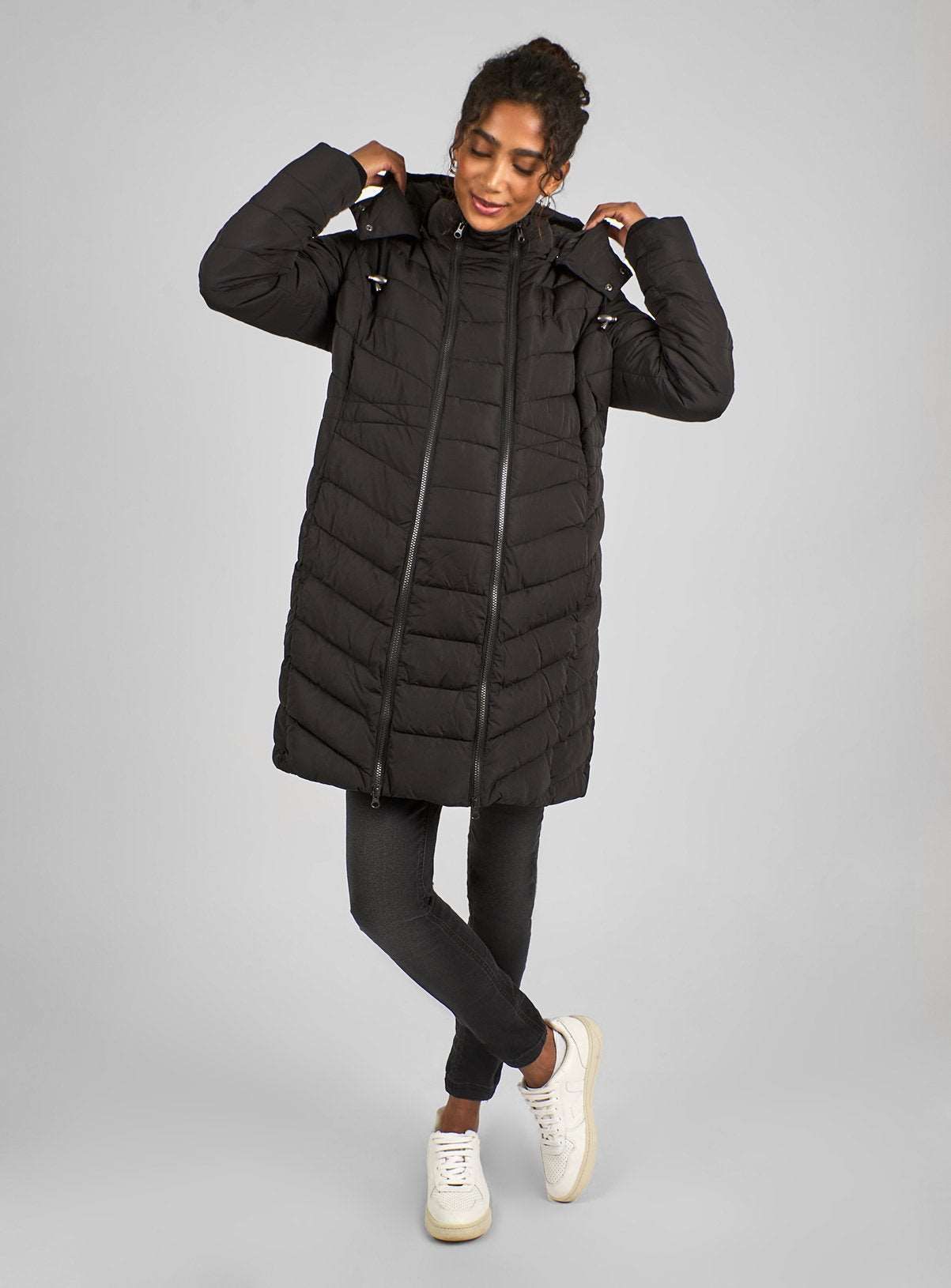 JOJO MAMAN B&amp;Eacute;B&amp;Eacute; Longer 2 In 1 Maternity Puffer Coat 14