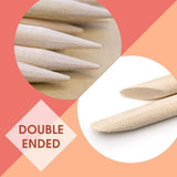 JoLee Wooden Nail Cuticle Pusher  - Pack of 10