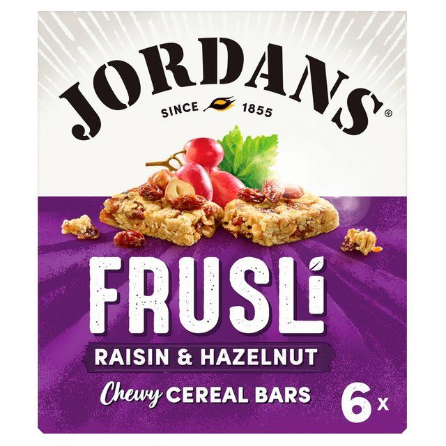 Jordans Raisin &amp;amp; Hazelnut Frusli Cereal Bars   6 x 30g