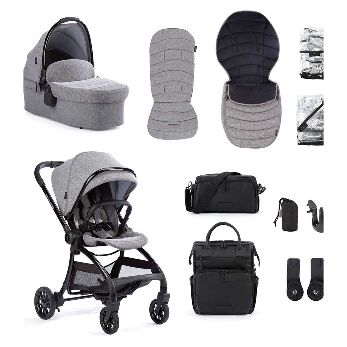 Junior Jones Aylo Luxury Stroller Bundle &amp;ndash; Grey Marl