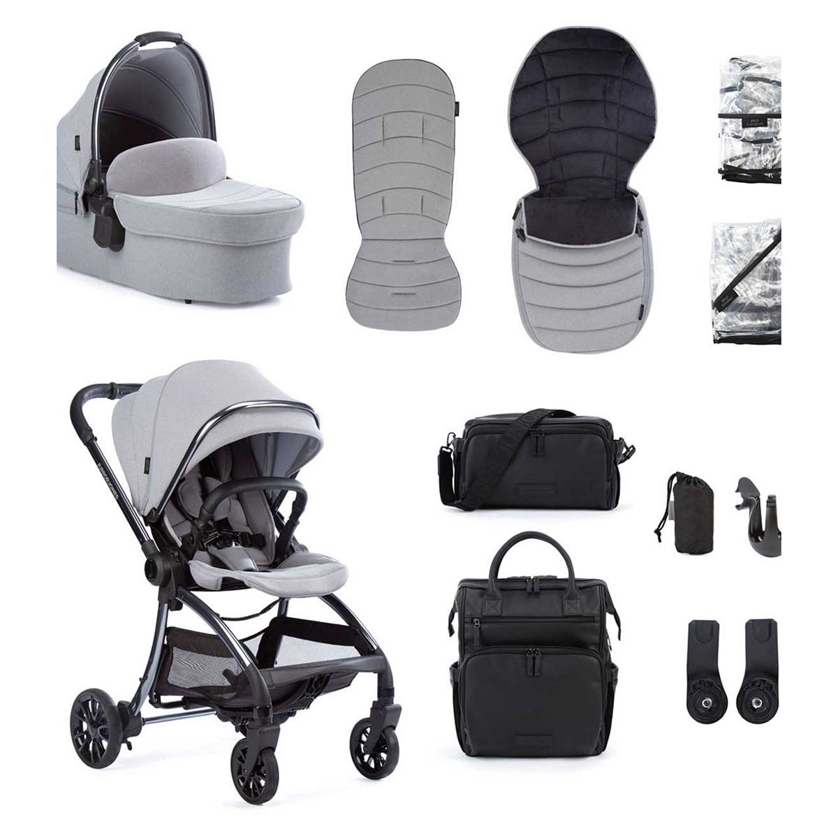 Junior Jones Aylo Luxury Stroller Bundle &amp;ndash; Pebble Grey