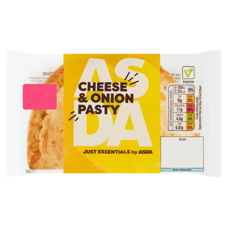 JUST ESSENTIALS by ASDA Cheese &amp;amp; Onion Pasty