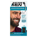 Just For Men Moustache &amp;amp; Beard Brush-In Colour Gel, Dark Brown - Black